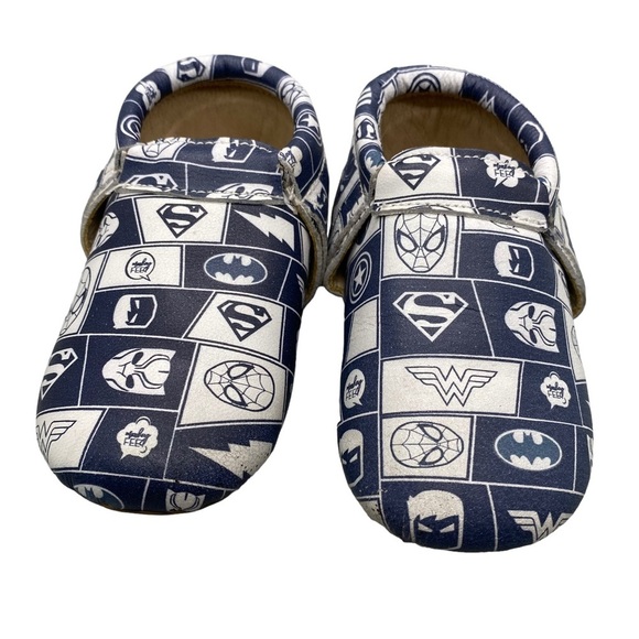 Monkey Feet Baby Infant‎ Shoes Leather Superhero Batman Spider-Man 12-18 Months - Picture 3 of 11